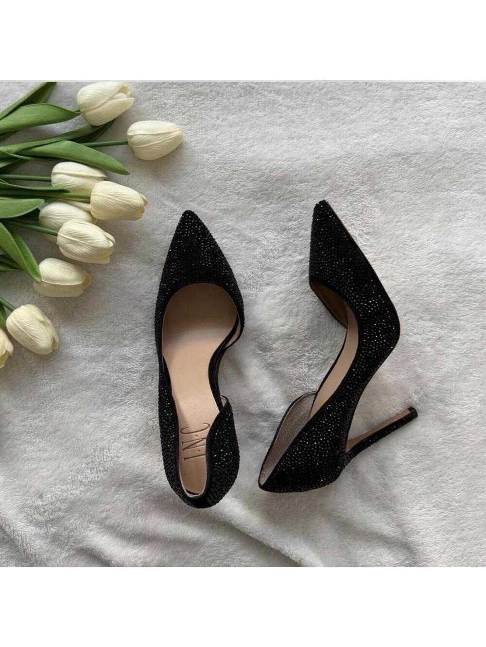 INC stiletto rhinestone pump heels